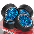 1/10 Metal RC On-Road Wheel Tires 2.55" OD 12mm Hex for 1/10 Tamiya TT01 TT02 XV02 XV01 WLtoys HSP Kyosho WR8 RedCat Sakura HPI