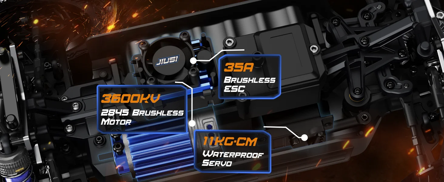 JIUSI WB12 PRO 1/12 Racing Car 4WD High Speed 80KM/H Brushless Remote Control Car Off-road Competitive Drift RC Car Toy Kid Gift