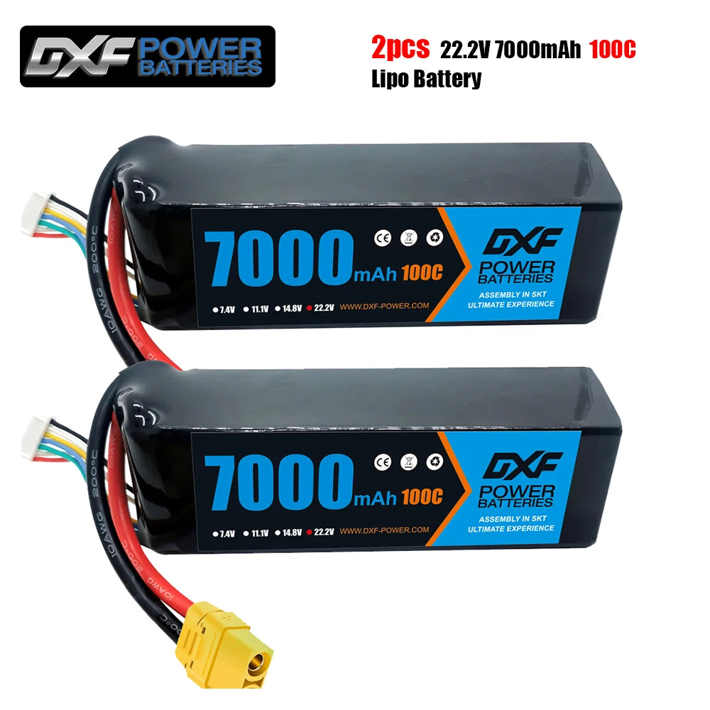 2PCS VARCS 7.4V 7.6V 11.4V 11.1V 15.2V 14.8V 22.2V 2S 3S 4S 6S 5200Mah 6300Mah 6500mAh 6200mAh 6750mAh 8000mAh 7000mAh 10000mah
