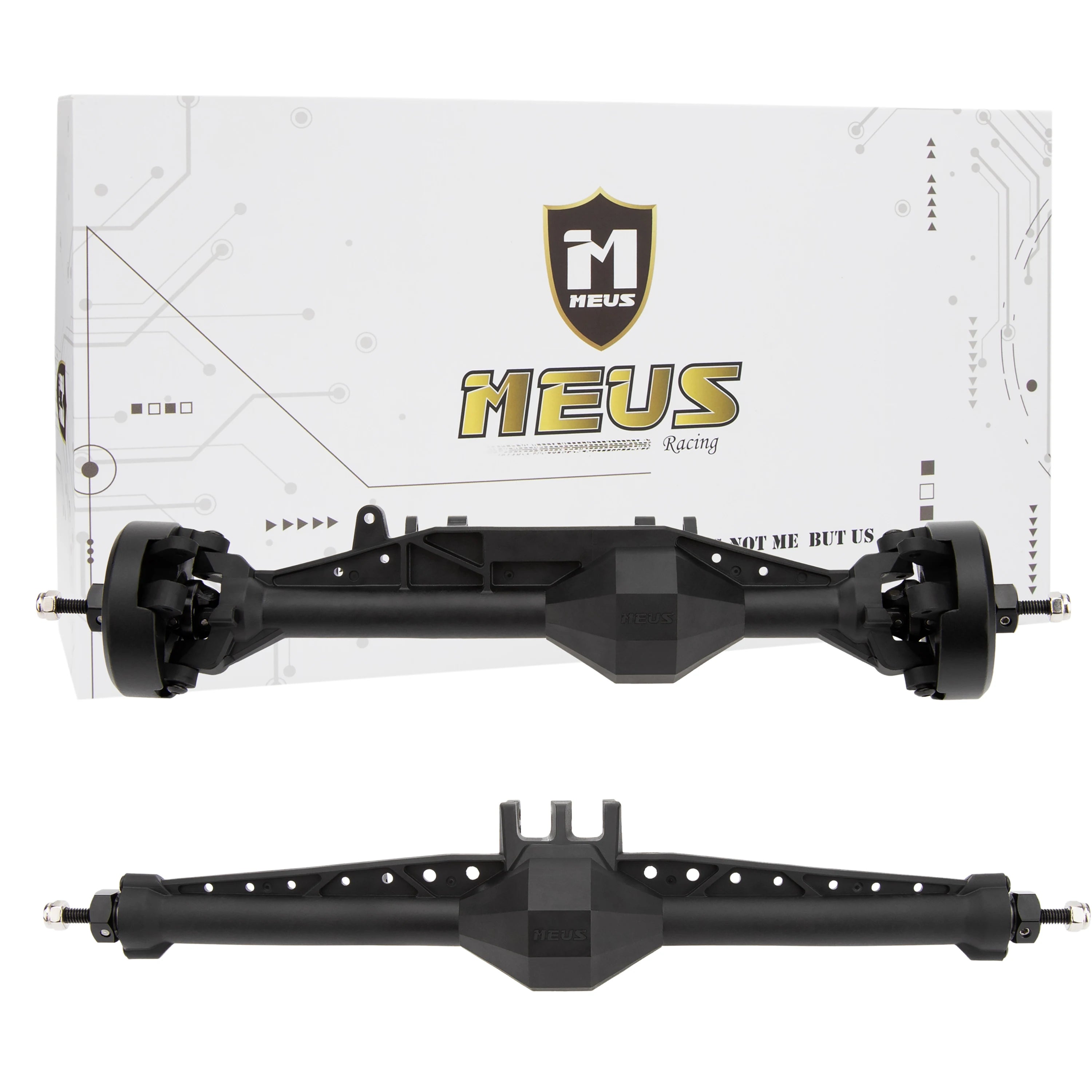 MEUS RACING 1/10 Nylon ISO Stright Axles with Front Axle Counterweight for Axial Capra II SCX10 II and Other DIY 1/10 RC Crawler