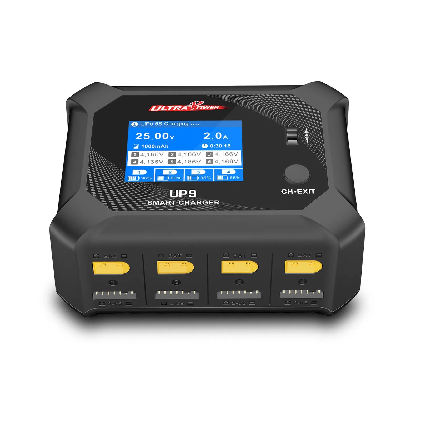 UltraPower UP9 Smart Blance Charger Discharger AC 100W DC 200W LCD 4Ch Charger for 1-6S LiPo/LiHV/LiIon/LiFe Battery RC Model