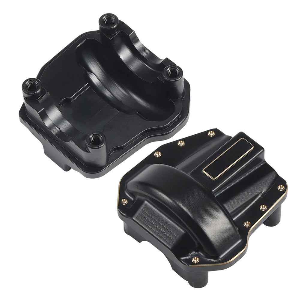 Black Brass Weights Steering Knuckles Portal Cover Set for Axial Capra SCX10 III AR45P SuperShafty CP44 Vanquish F9 Axle Housing