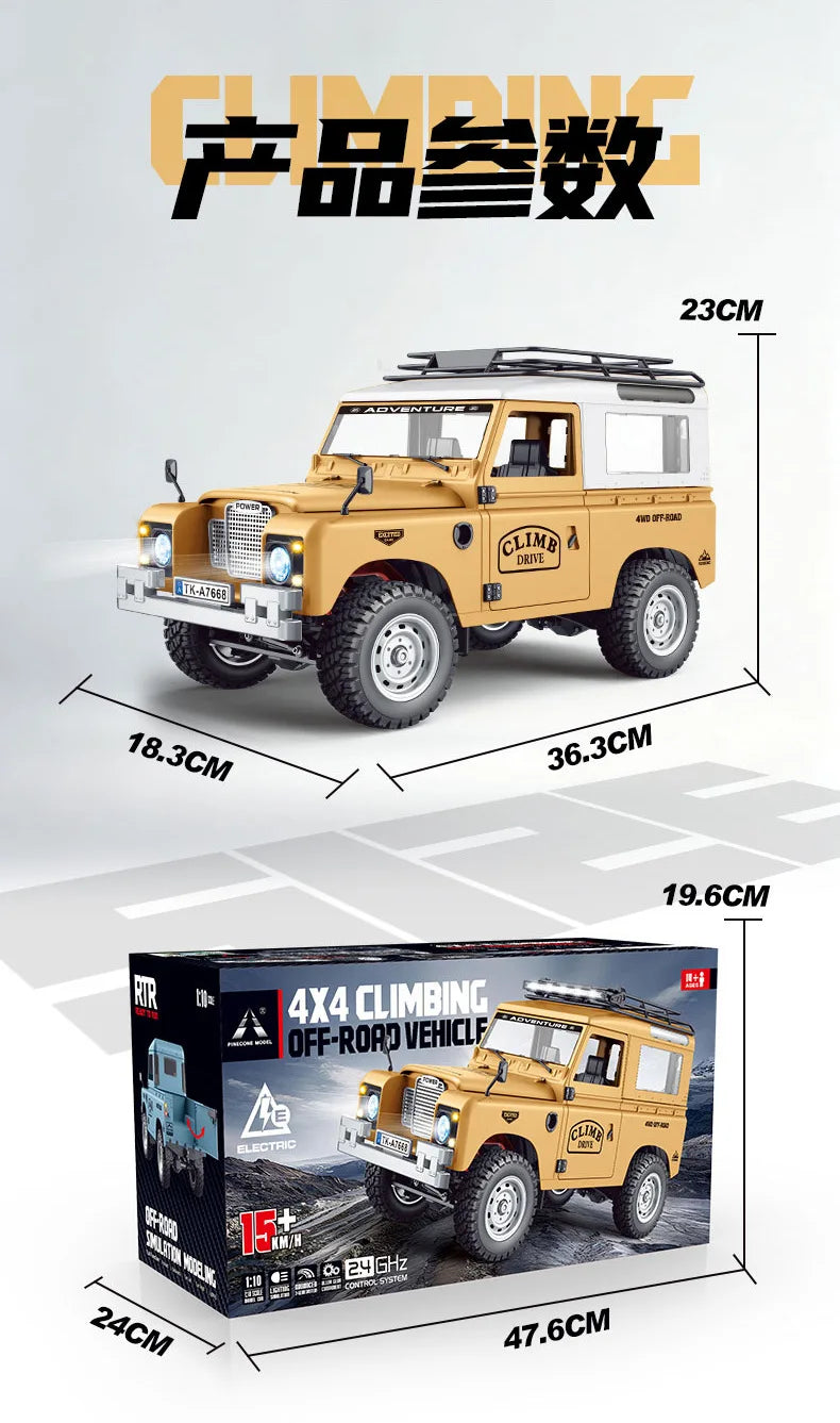 1:10 full scale pickup truck 4X4 professional remote control vehicle Defender simulated off-road climbing vehicle RC CAR