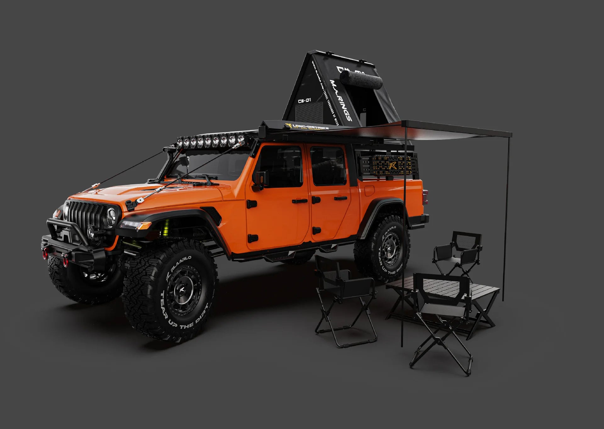 RLAARLO JK07 Pro RC Cars Off-Road 1/7 Scale Electric RC Crawler with Two-Speed Transmission, Model Car Gift for RC Enthusiasts