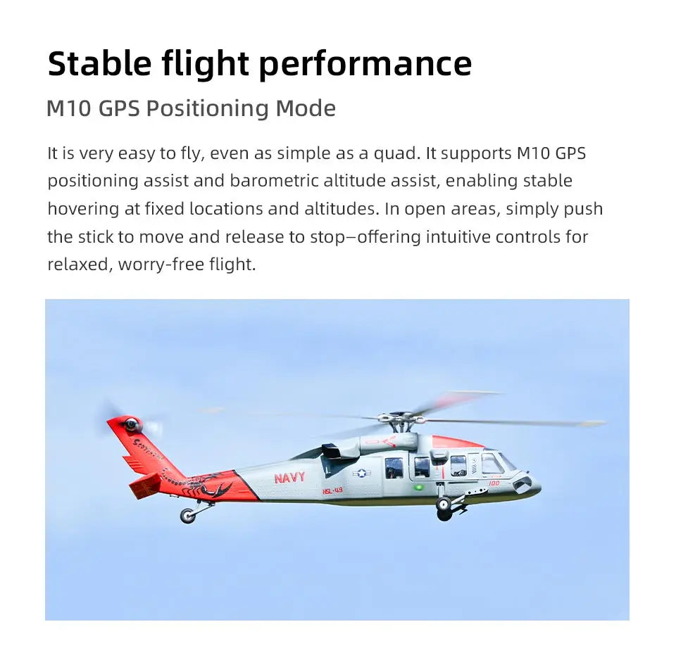 FLYWING MH-60 R Seahawk RC Helicopter LED light ACE ATT MH60R GPS helicopter MH60 rc helicopter 470 size MH60 Scale Helicopter