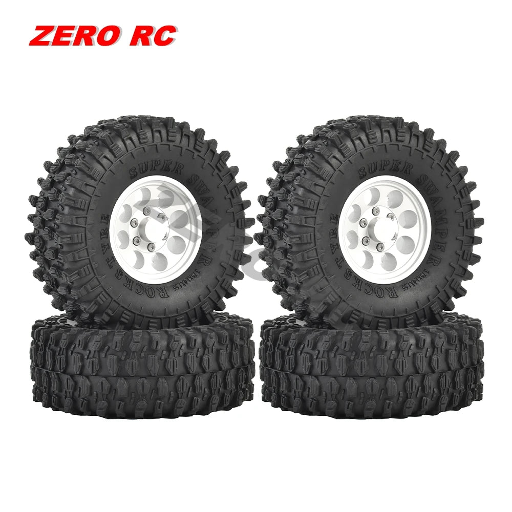 RC Crawler Car Soft 1.55" Off Road Mud Tires 76*27mm 95*35mm Foam Insert For D90 TF2 Tamiya CC02 LC70 MST JIMNY Blocks WHEEL