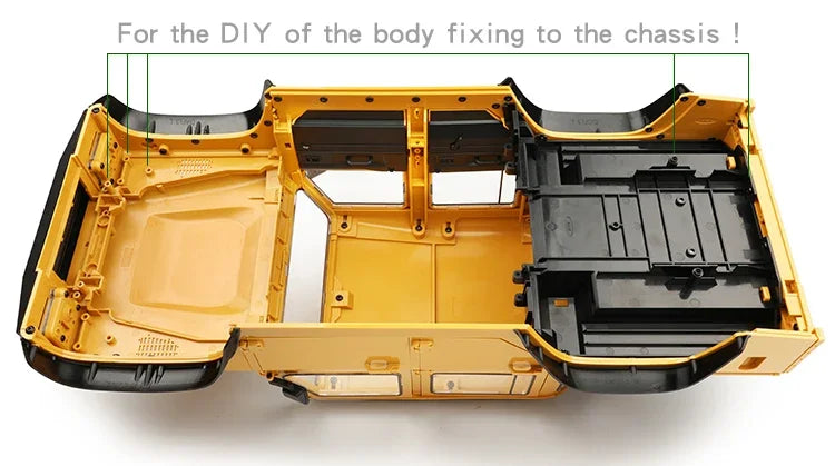Metal Simulation 4 Doors DIY Pickup Truck Body Shell 313mm Wheelbase for 1/10 RC Crawler Car Traxxas TRX4 Defender RD110 Parts