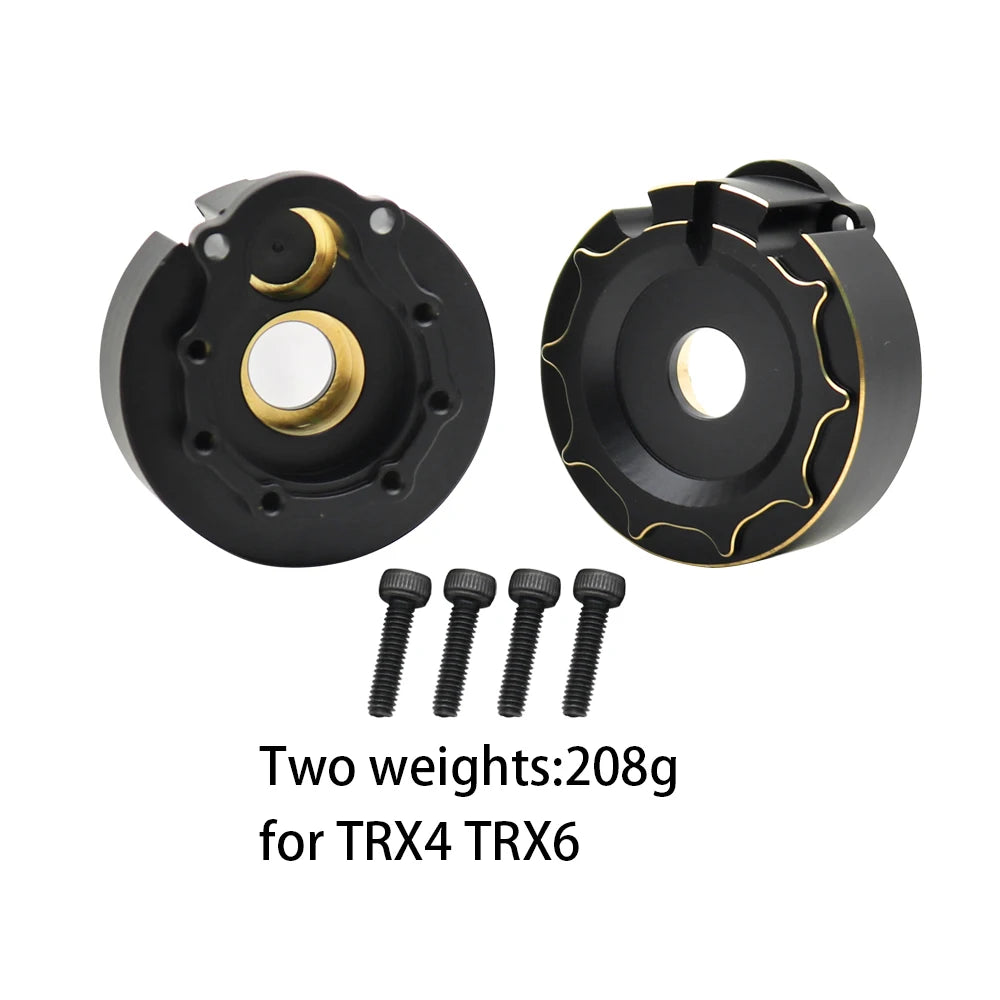 Portal Axle Housing Brass Black Steering Cup steering C Seat tie Rod Holder gear Cover servo Bracket For 1/10 Trx4 Trx6
