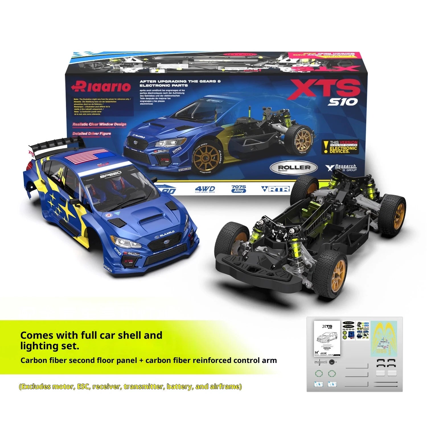 Rc Rally Car 1/10 F10 4wd Rtr Rc Simulation Racing Drift Off-Road Vehicle Model Rally Car 2.4g Remote Control Car Adult Boy Toys