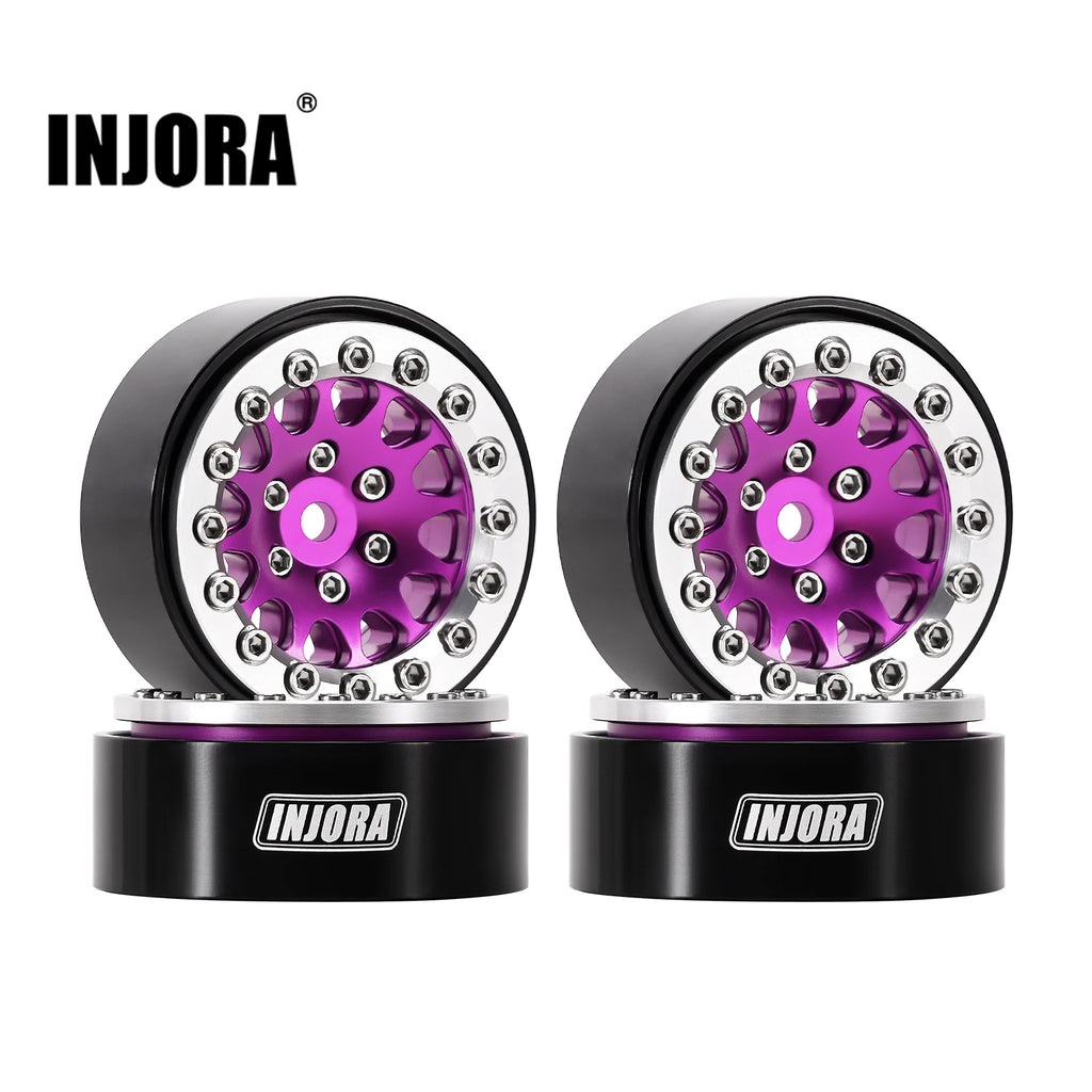 INJORA 1.3" Aluminium Beadlock Wheels for 1/24 1/18 RC Crawler (W1311)