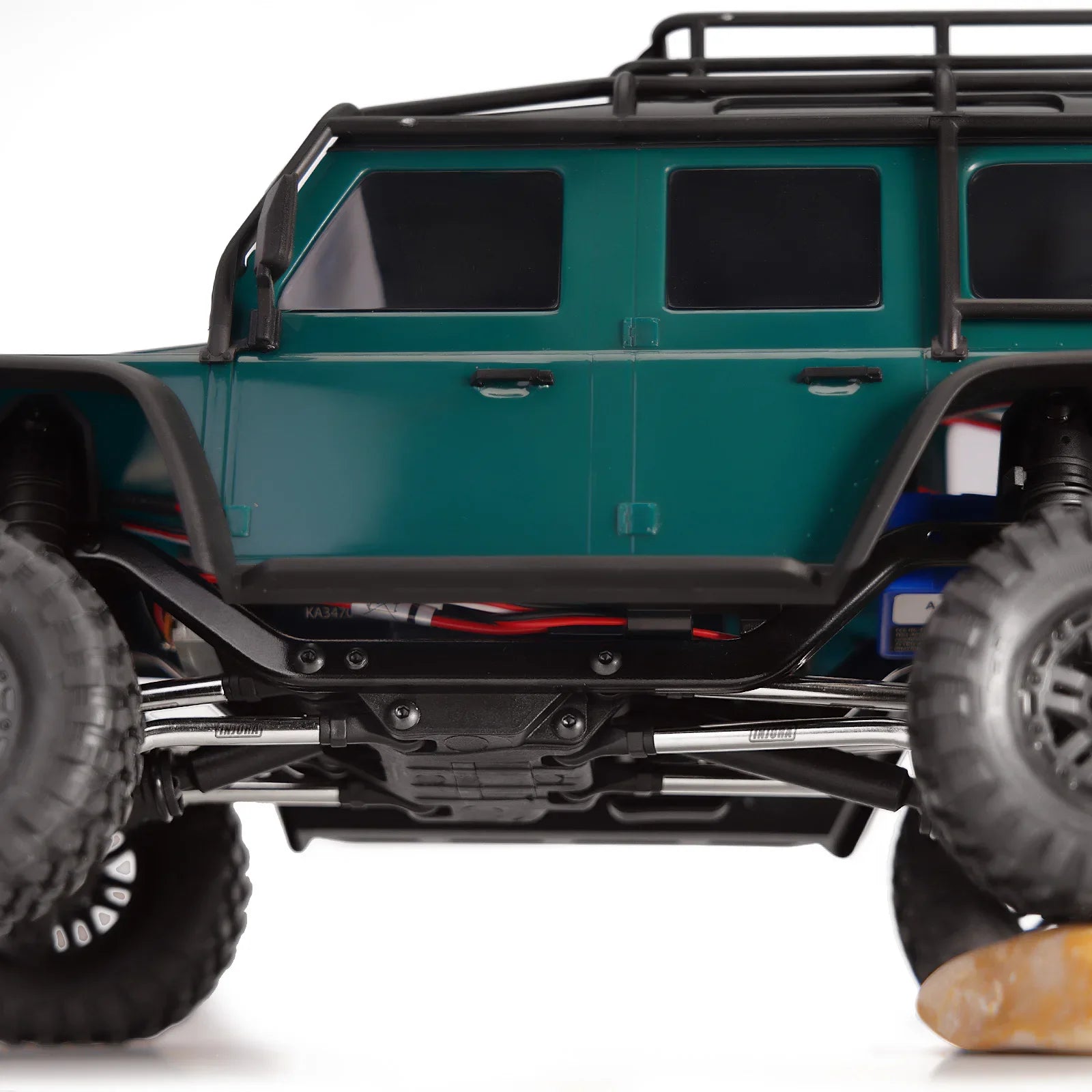 INJORA Stainless Steel High Clearance Chassis Links Steering Link Set for 1/18 RC Crawler TRX4M Defender Bronco (4M-08 4M-57)