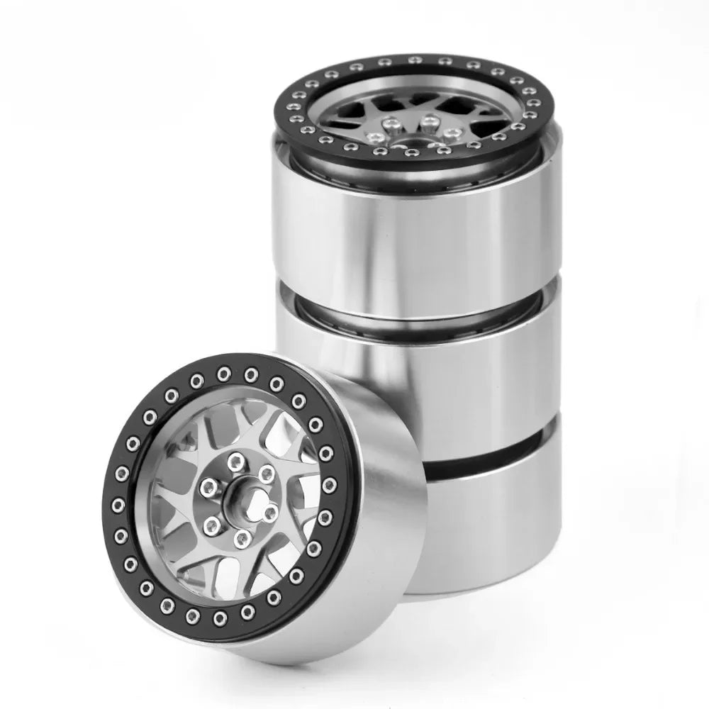 4PCS CNC Aluminum 2.2 Beadlock Wheel Rim for 1/10 RC Crawler Car Axial SCX10 RR10 Wraith TRX4 TRX-6