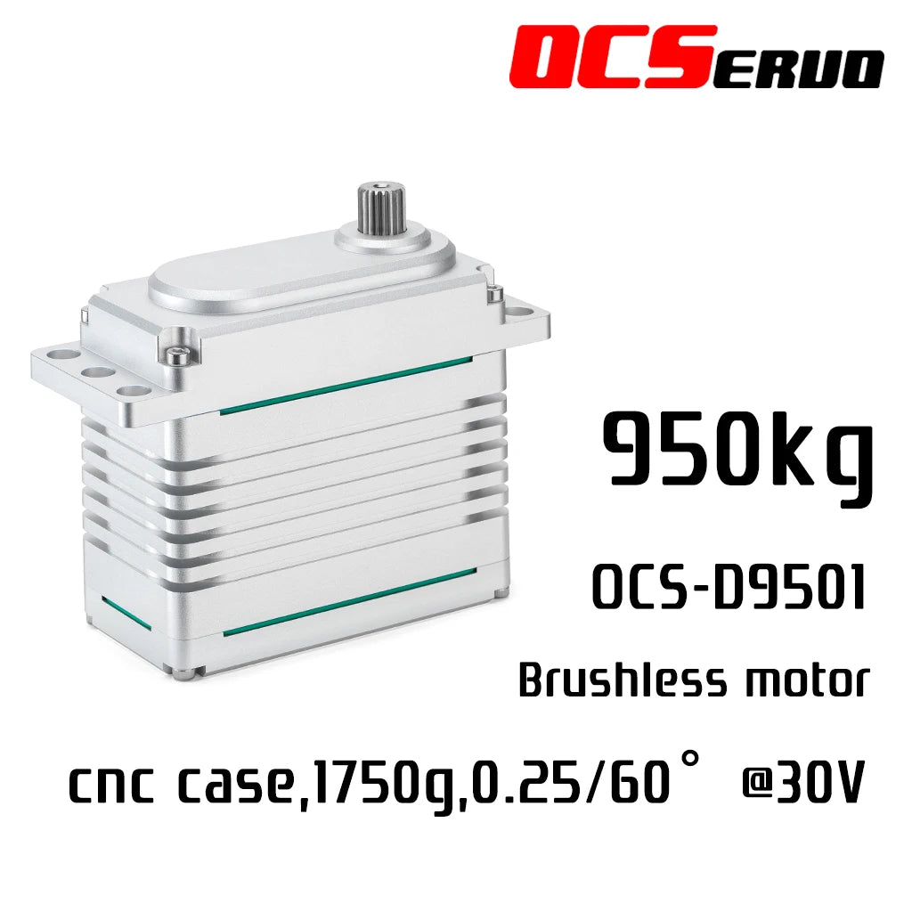 650KG.CM-950kgcm@30V CNC Digital Brushless PWM CAN 485 Servo OCS-D6501High Torque Servo Steel Gear UAV Metal horn