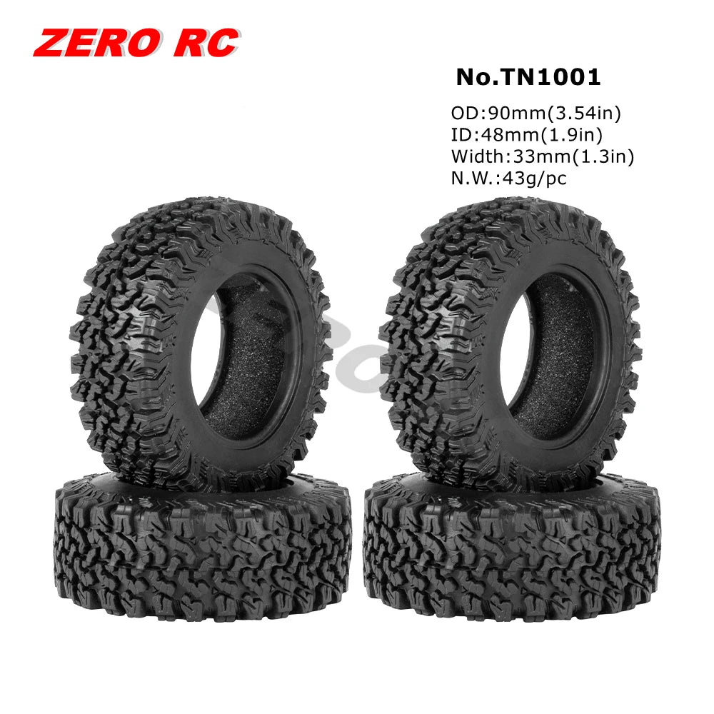 RC TRUCK 1.9" Rock Crawler Tires 90-117mm Tyre For 1/10 Off Road AXIAL SCX10 II III CAPRA TRAXXAS TRX-4 RGT MST RC4WD D90 WHEEL