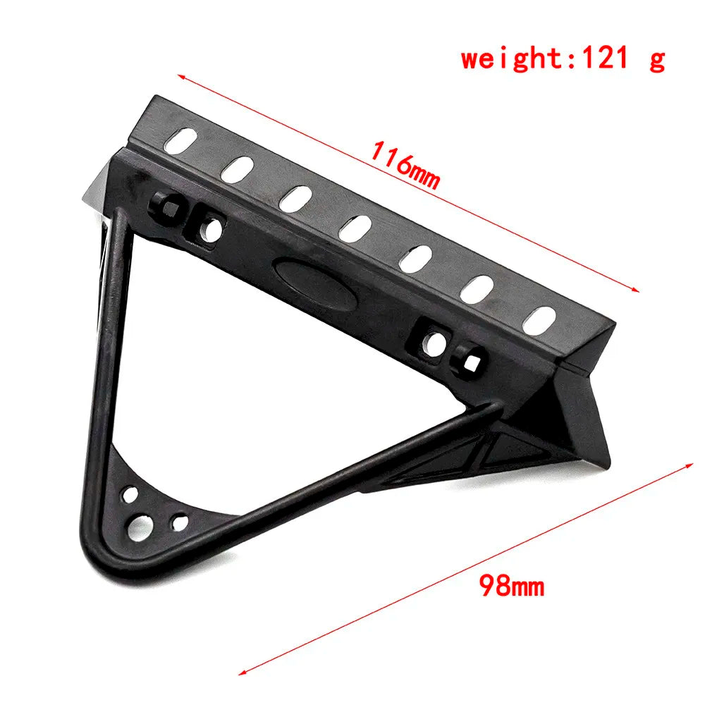 Metal Front Bumper With Lights For 1/10 Rc Crawler Trx4 Defender Axial Scx10 90046 Scx10 Iii Axi03007 Axi03003 Upgrade