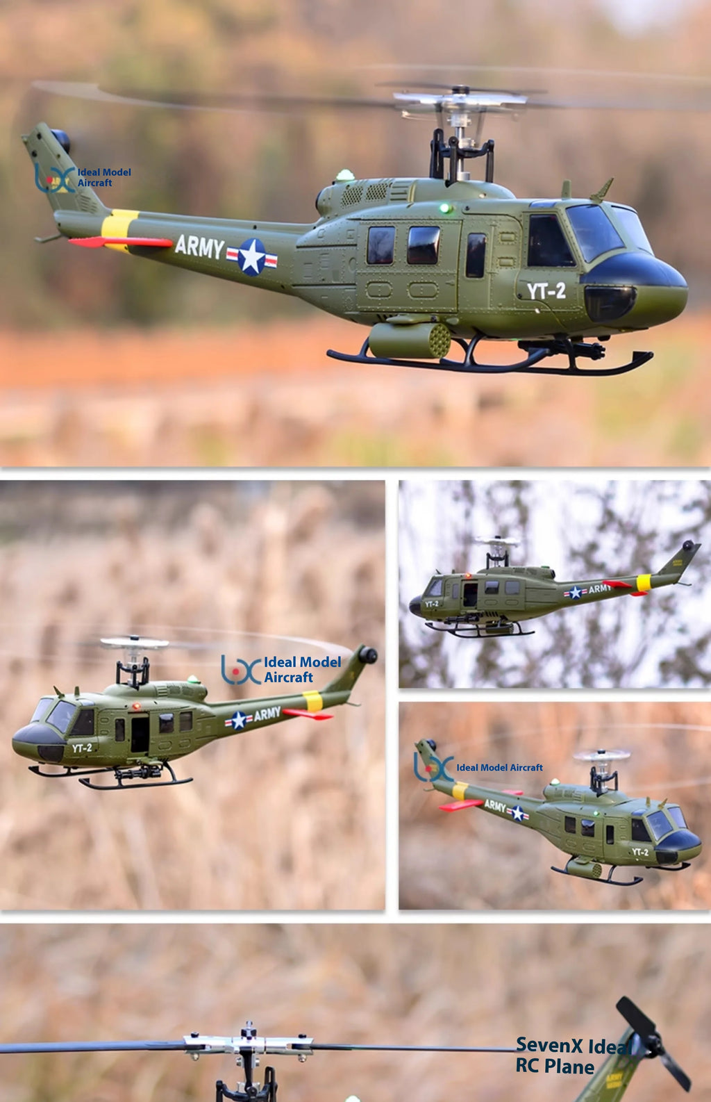 Yuxiang F07 intelligent version/F07V manual version UH1 Huey remote-controlled helicopter 3D stunt helicopter