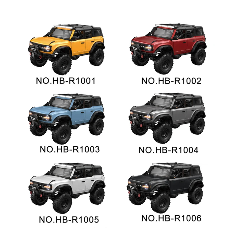 HB 1/10 RC Crawler R1001 4WD RTR Off-road Car with LED 2.4G Electric Remote Control Climbing Rock Buggy Vehicle for Adults