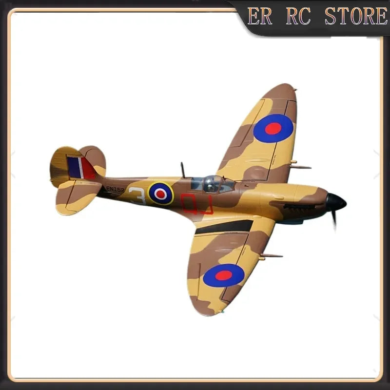 Xfly RC Electric Airplane 1200mm Wingspan Spitfire Style Fighter Remote Control Fixed-Wing Spacecraft Toy for Ages 14+