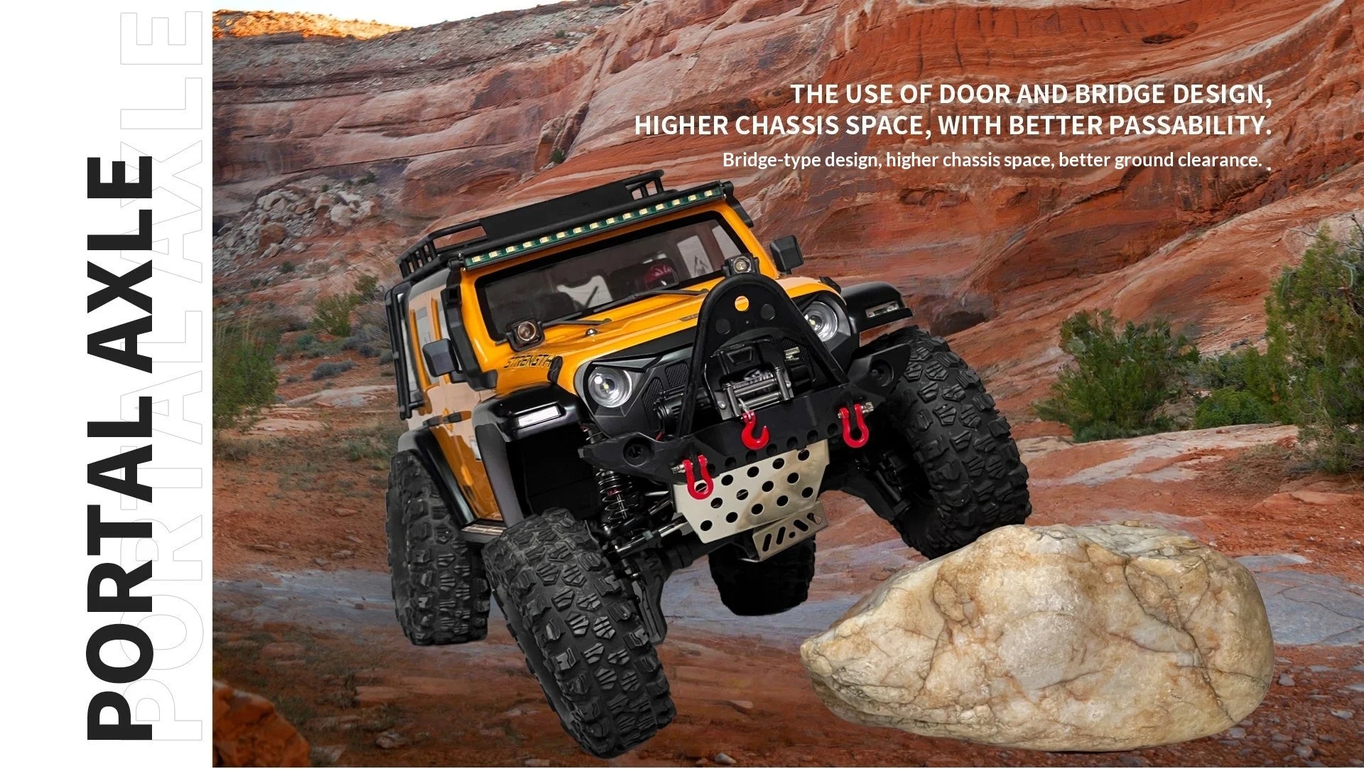 WLtoys 104006 Pro 1/10 RC Electric 4WD Off Road Rock Crawler With Front Rear Differential Lock Dual Speed Transmission Model Car