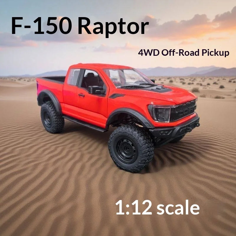 Hongxing New F-150 Rc Car 1:12 Scale 4wd Off-Road Pickup Truck Full Metal Gearbox Realistic Open Doors Cruise Control Rc Vehicle