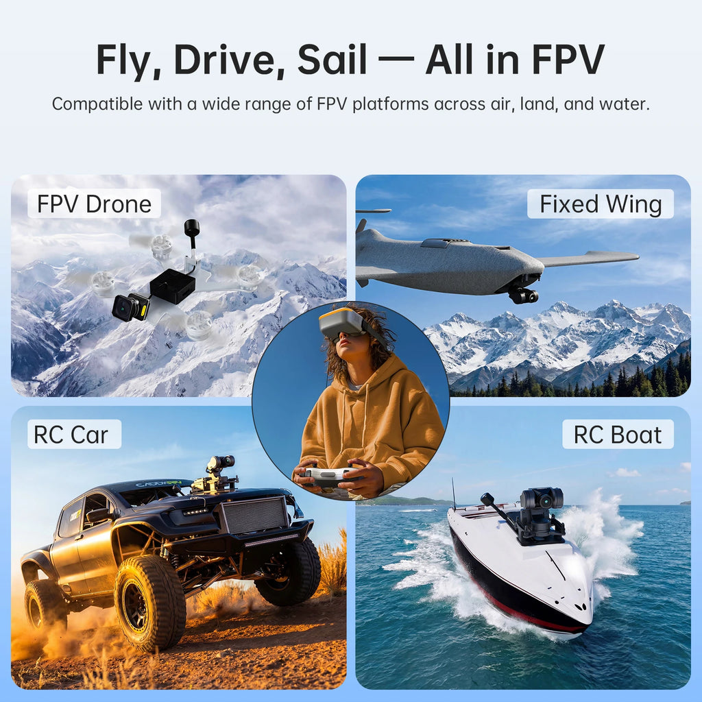 CADDX Walksnail Ascent Lite VTX Kit Digital Image Transmission 1080P/60FPS 35ms low latency 3km Range For Ascent Fpv Goggles