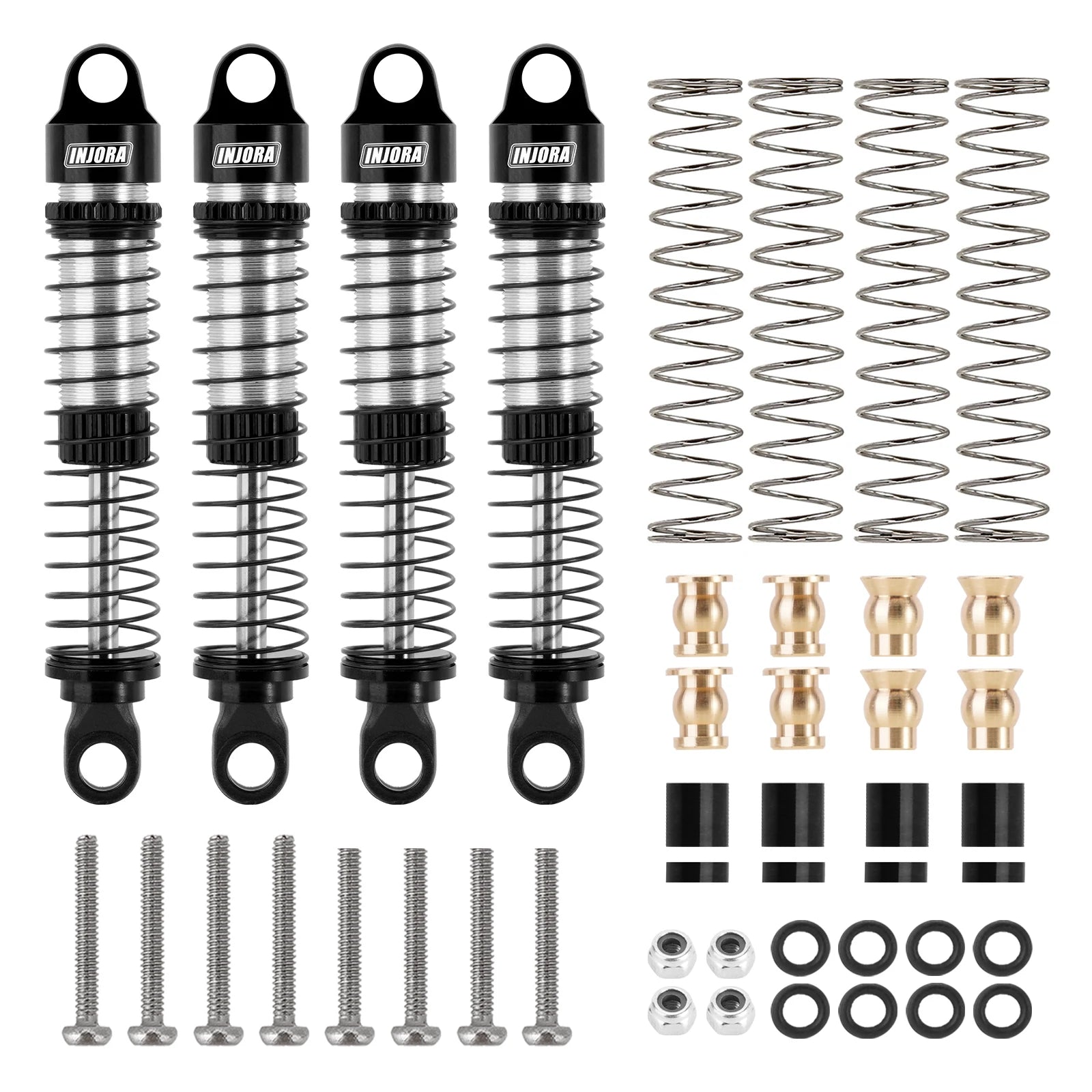 INJORA 53MM 59MM Threaded Shocks for 1/18 Redcat Ascent18 HPI Venture18