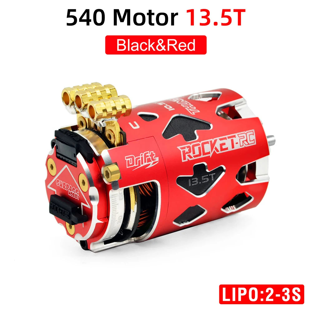 Surpass Hobby Rocket-RC 540 Sensored Brushless Motor 10.5T 13.5T 2-3S 3.175 mm Shaft for 1/10 RC Racing Drift Car Parts