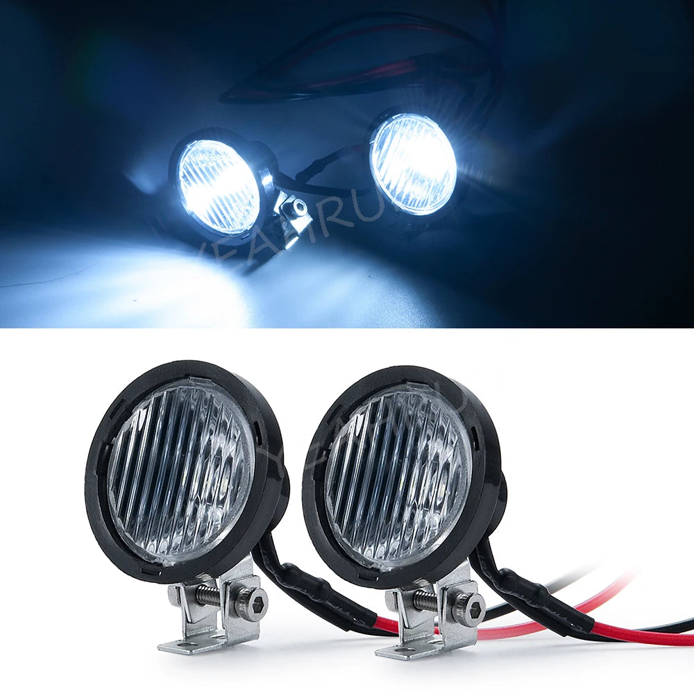YEAHRUN LED Lights Headlights Spotlight for TRX-4 TRX6 Axial SCX10 Wraith 1/10 RC Crawler Car Upgrade Decoration Parts