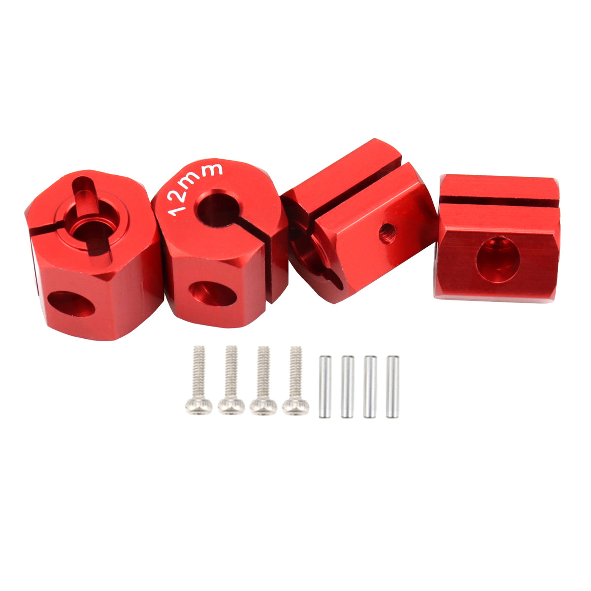 Aluminum 5/6/7/8/9/10/11/12mm Adapter Hex 12mm Drive Hub with Pin Screws for RC Auto Track Truck HSP HPI Tamiya Traxxas Slash