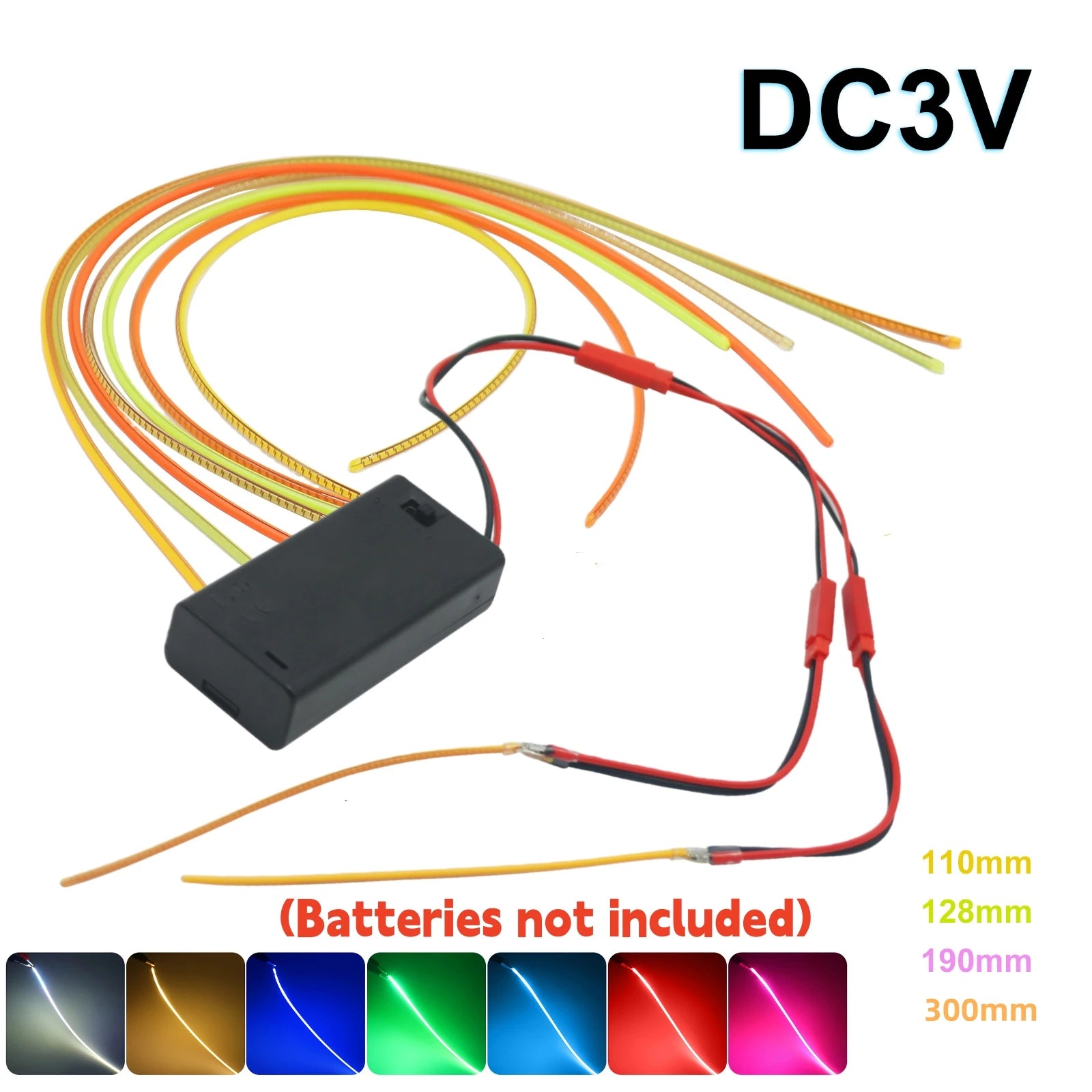 DC 3V Battery Powered LED Filament Flexible 360° Glowing Luminous Bendable DIY Creative Edison Bulb Lamp Parts Diode Lighting