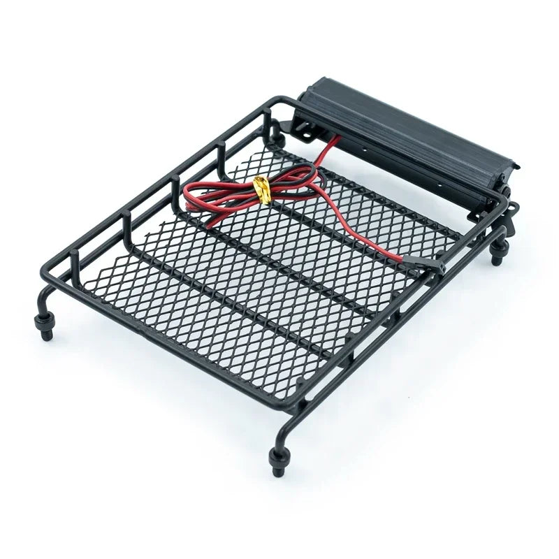 Universal Roof Racks With LED Light for 1/14 1/12 1/10 RC Crawler Car SCX10 CC01 MN D90 D91 D99 MN90 MN99S