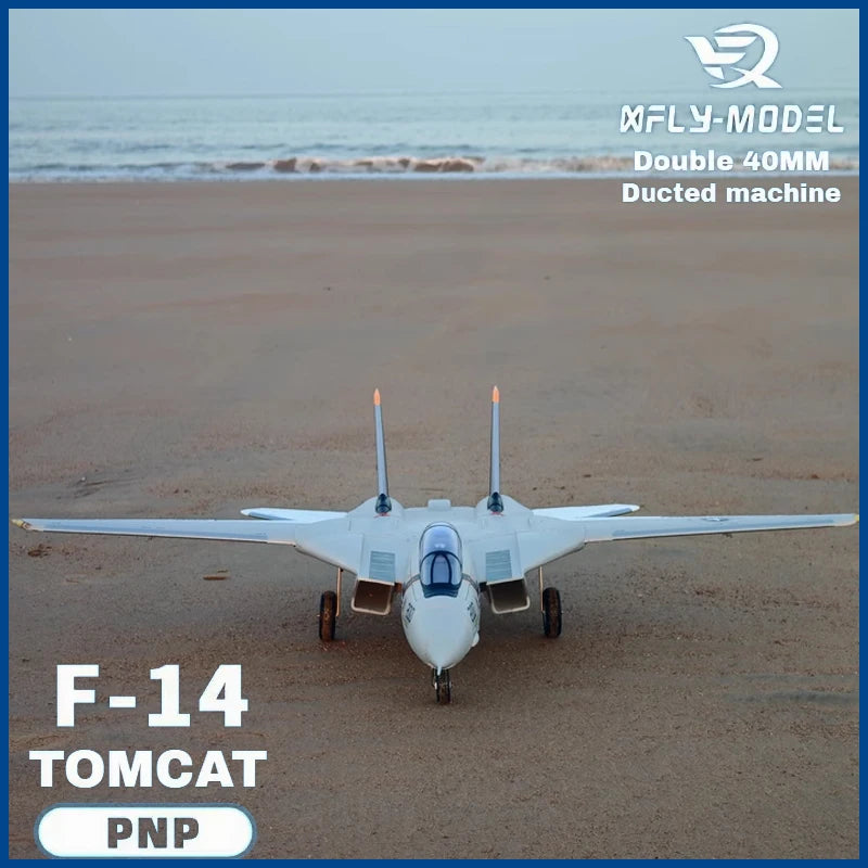 XFly RC Plane F-14 "Tomcat" Dual 40mm Twin Engine Ducted 970mm Wingspan Electric Fighter Fixed Wing Model Christmas Gift Toy