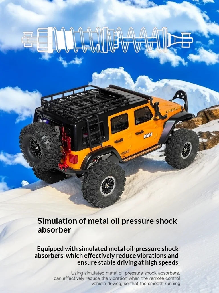 WLtoys 104006 Pro 1/10 RC Electric 4WD Off Road Rock Crawler With Front Rear Differential Lock Dual Speed Transmission Model Car