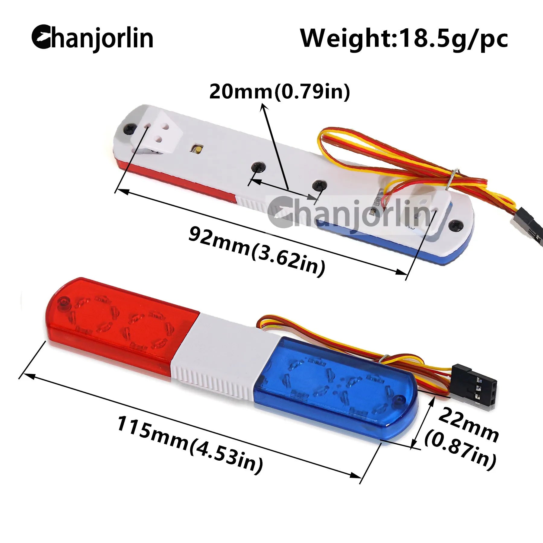 Police Flash LED Light Alarming Lights Accessories for 1:8 1:10 RC Car Axial HSP HPI Kyosho Tamiya SCX10 D90 Upgrade Parts