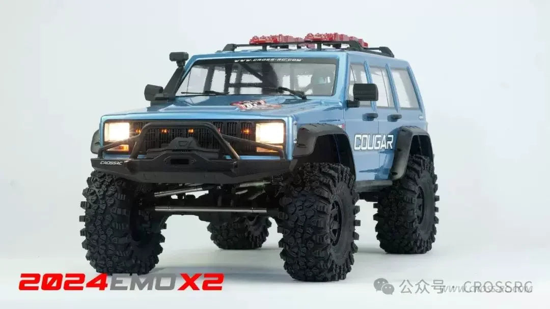 Cro 1/8 Rc Car Remote Control Electric Emo X2 Lion Differential Lock Dual Speed Door Bridge Climbing Off-Road Vehicle Model Gift