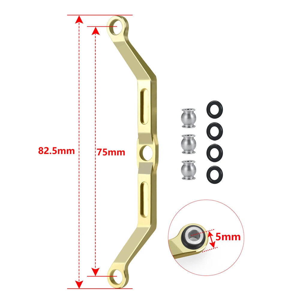 AXSPEED Brass Counterweight Caster Blocks Steering Knuckle Diff Cover Chassis Links for 1/18 TRX4M Bronco Defender Parts