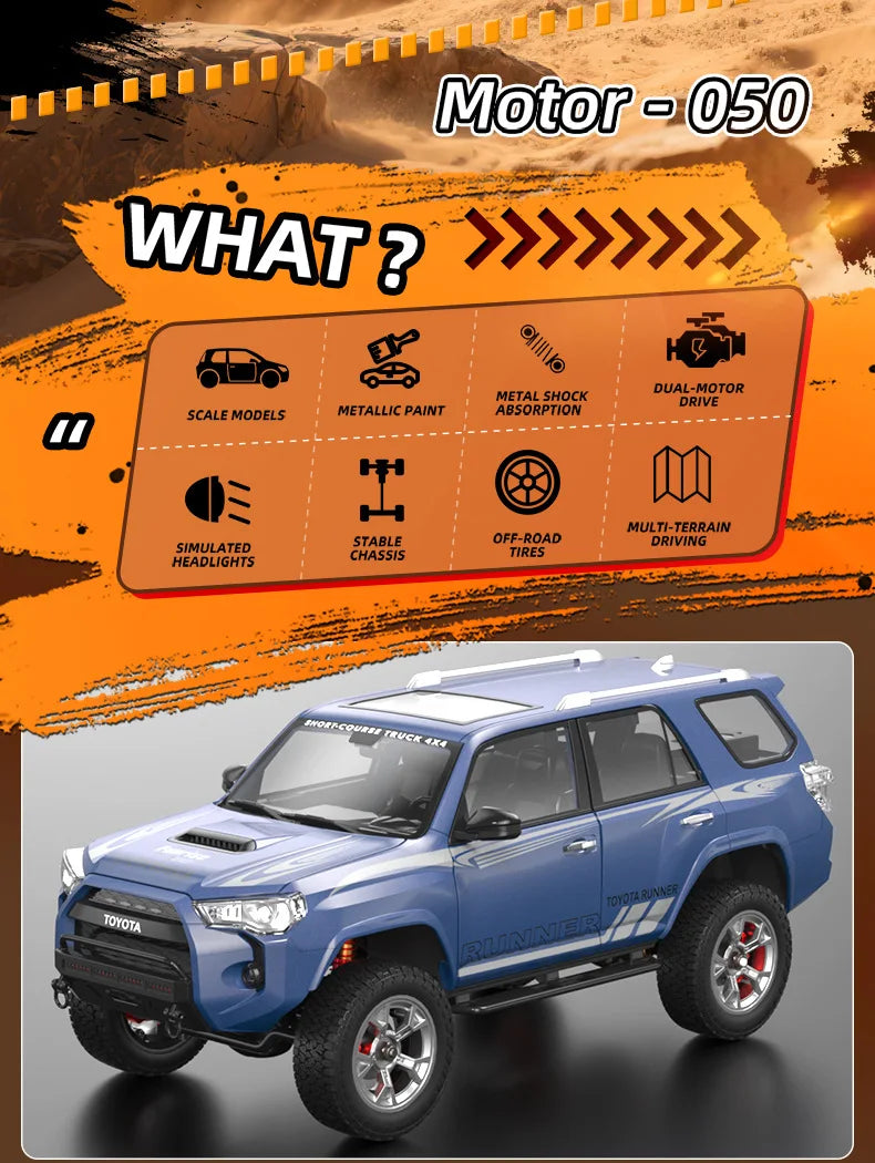 JJRC HG4 1/18 2.4G 4WD RC Car Rock Crawler LED Light Simulated Sound Off-Road Climbing Truck RTR Full Proportional Models Toys