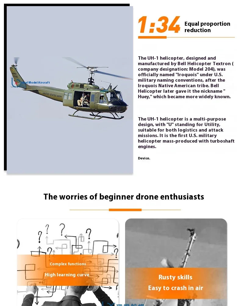 Yuxiang F07s Huey F02s Flying Wolf Armed 1/34 Remote Control Helicopter Gps Positioning Tof Height Control Brushless Motor