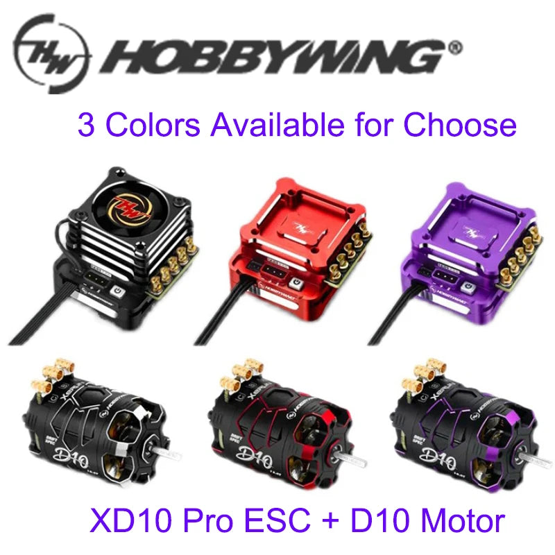 HobbyWing XeRun XD10 PRO 100A/800A ESC 2S Lipo Brushless Sensored D10 Motor Electronic Speed Controller for 1/10 RC Drift Car