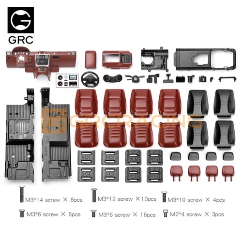 GRC 1/10 Benz Interior Full Set For Traxxas TRX4 G500 TRX6 G63 Body Simulation Upgrade parts accessories  #G161GR G161GY