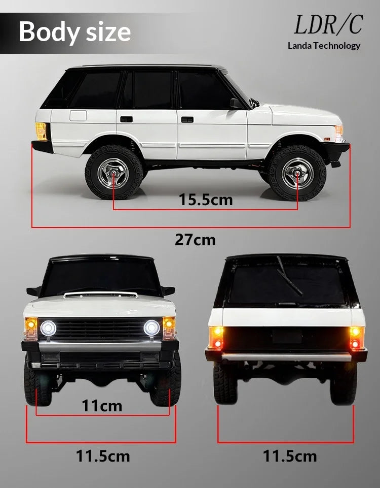 Upgraded RC Car 1/18 Scale LD18401PRO Brushless Motor Metal Transmission 4WD High-Speed Off-Road Vehicle with Remote Control