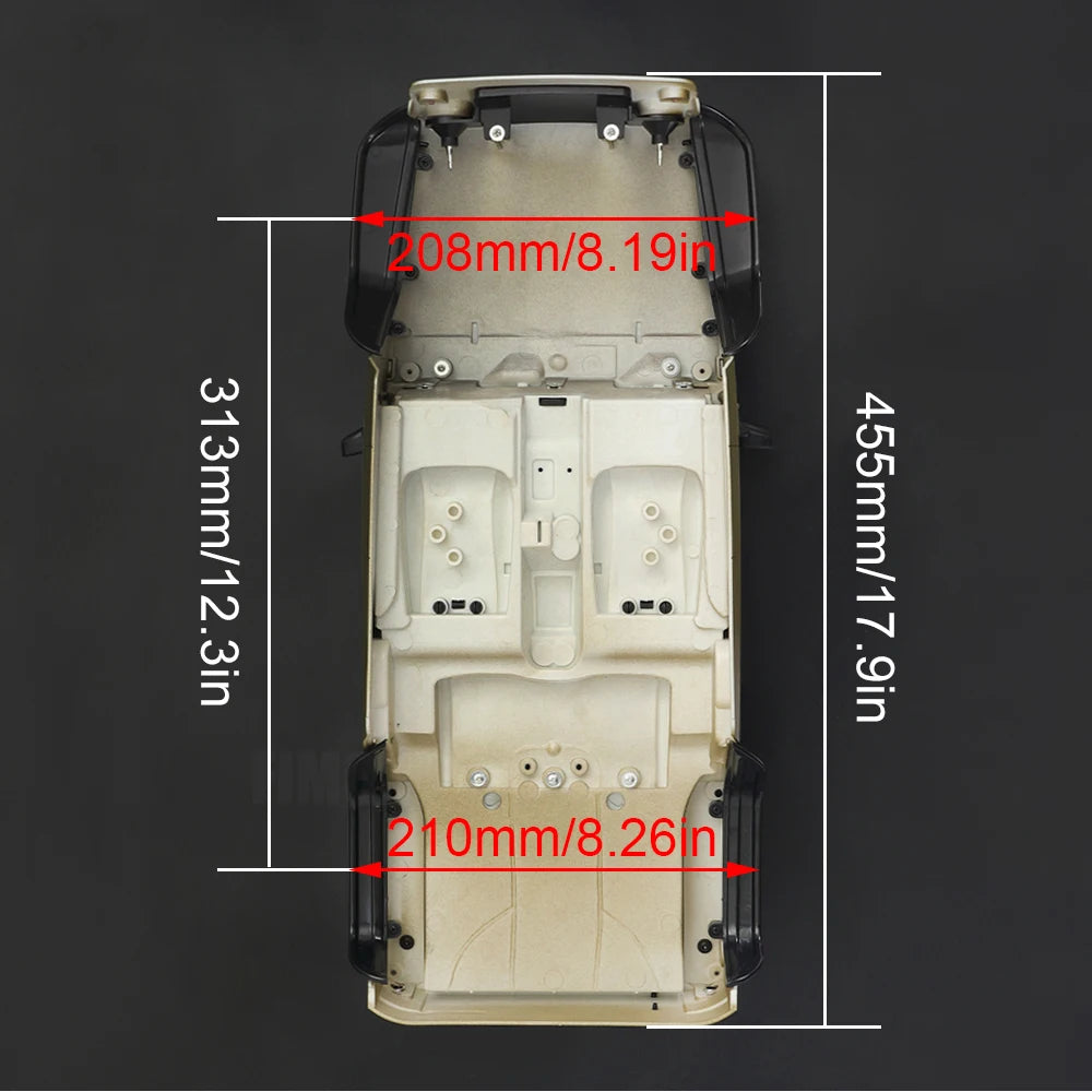 1:10 Scale Convertible Hard Body Kit 313mm Wheelbase for 1/10 RC Crawler Car Axial SCX10 90046 TRX4 Redcat GEN8