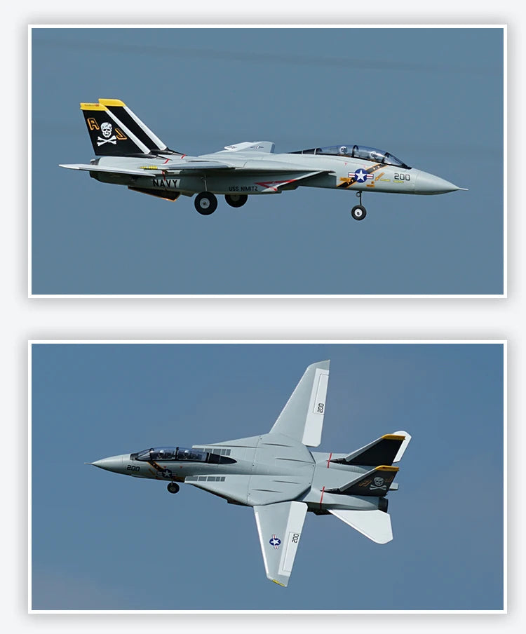 XFly RC Plane F-14 "Tomcat" Dual 40mm Twin Engine Ducted 970mm Wingspan Electric Fighter Fixed Wing Model Christmas Gift Toy