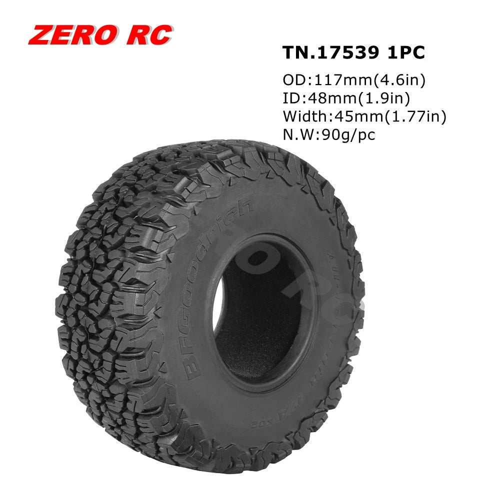 RC TRUCK 1.9" Rock Crawler Tires 90-117mm Tyre For 1/10 Off Road AXIAL SCX10 II III CAPRA TRAXXAS TRX-4 RGT MST RC4WD D90 WHEEL