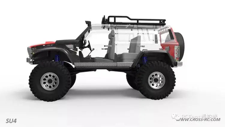 Crorc Su4 1/10 Four-Wheel Drive Rc Car Simulation Remote Control Electric Hard Shell Climbing Off Road Vehicle Model Toy Gift