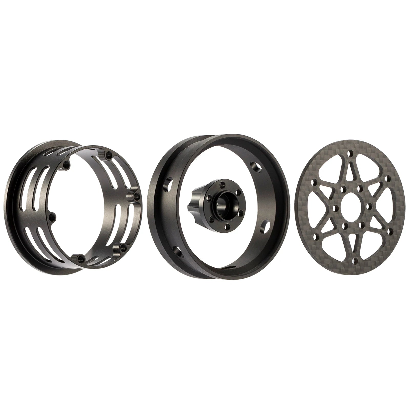 1.9 Inch Carbon Fiber Portal Beadlock Wheels Rims for 1/10 RC Crawler lightweight design GSPEED LCG Chassis Capra SCX10 Pro TRX4