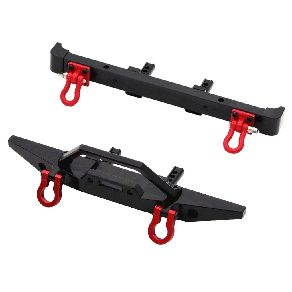 MN128 MN 128 Metal Front and Rear Bumper with Tow Hook RC Crawler Car Upgrade Parts Accessories