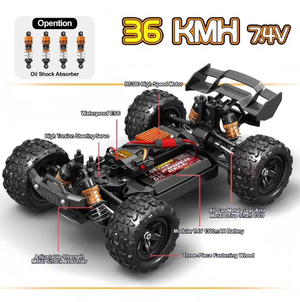 Cool Stuff Toy Car Funny Gift-1:18 High-speed 4WD Rc Truck,Remote Control Car,Climb Off-road Rc Cars,Monster Truck,Toys for Kids