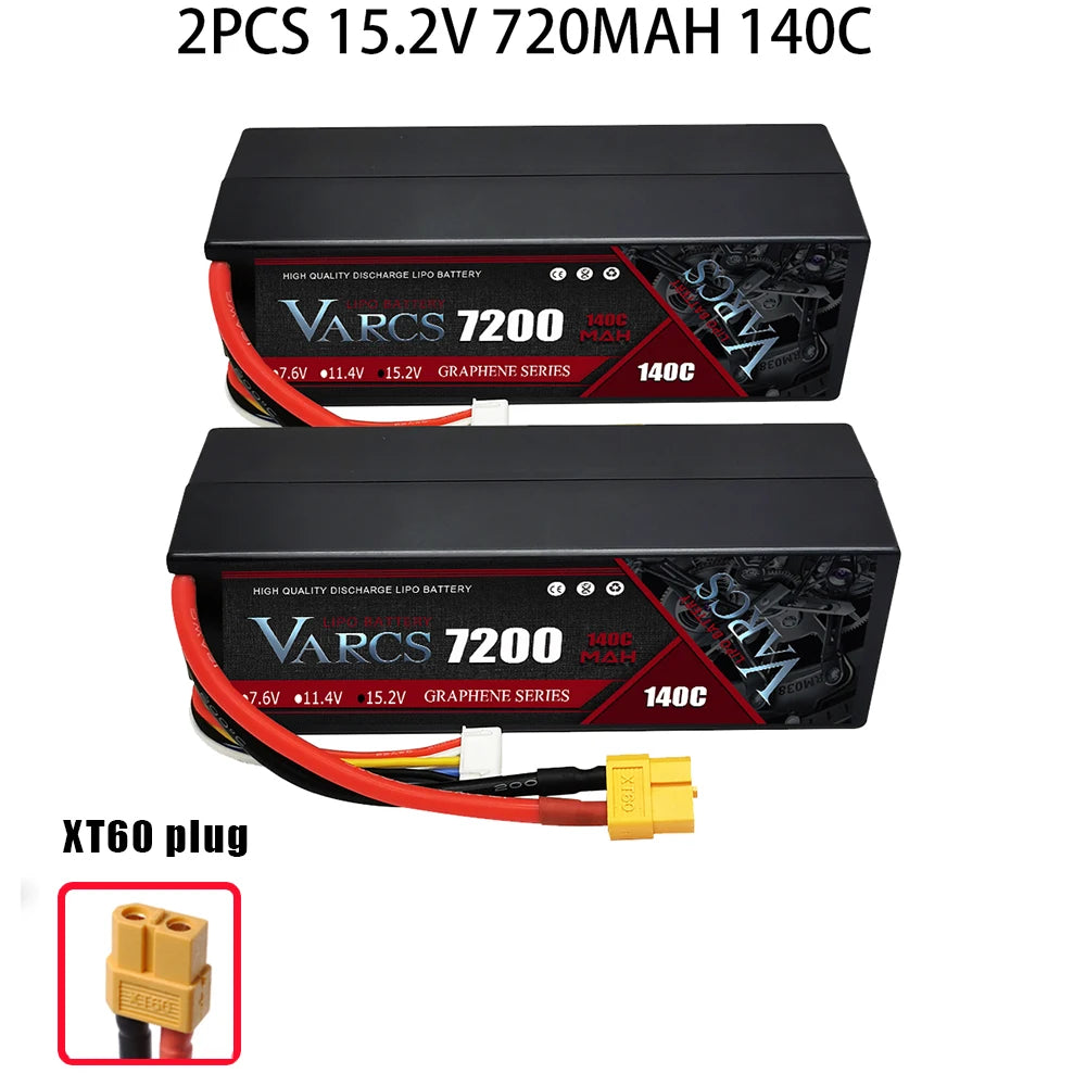 VARCS Lipo 3S 4S Lipo 14.8V 15.2V 11.1V 11.4V Battery 6500mah 7000mah  8400mah 9200mah 10000mah 6200ma 5200mah XT90 EC5 RC Car