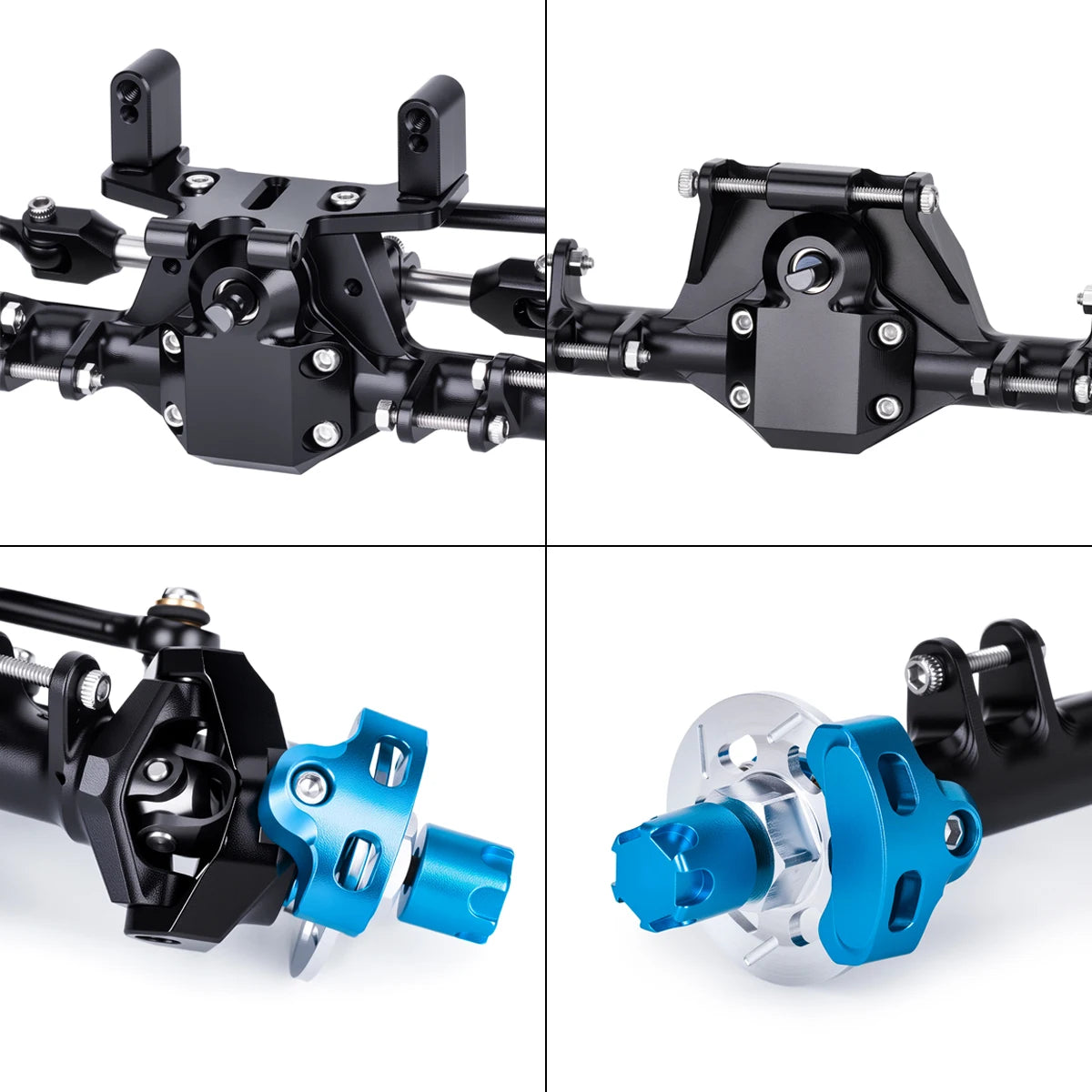 HooCrawler CNC Aluminum SCX24 RC Crawler Axles +9mm Straight Axles for 1/24 RC Crawlers SCX24 90081 C10 JEEP Gladiator